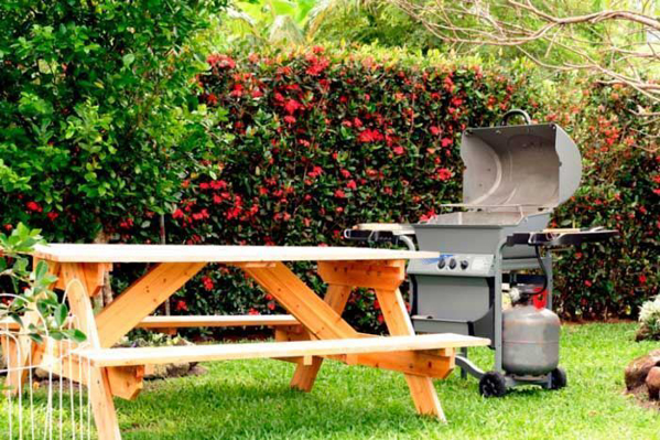 Picture of Wooden picnic table