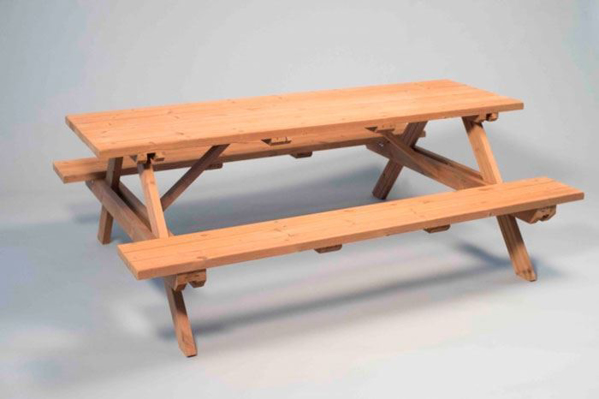 Picture of Wooden picnic table