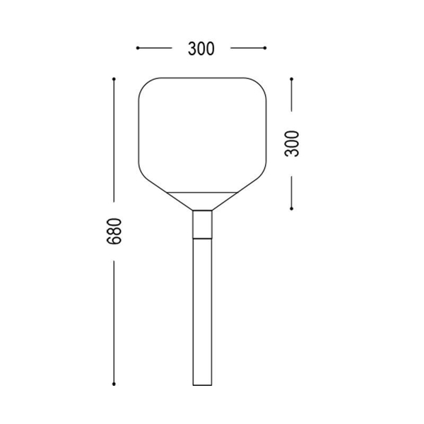 Picture of 12'' pizza peel in stainless steel 304