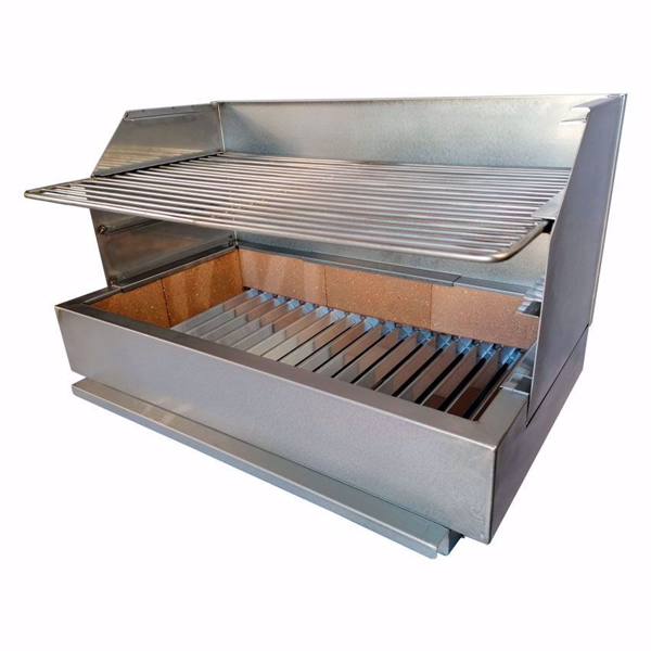 Imagen de Barbacoa inox con ladrillos refractarios 60 cm