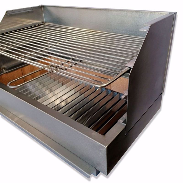 Foto de Barbacoa inox con ladrillos refractarios 60 cm