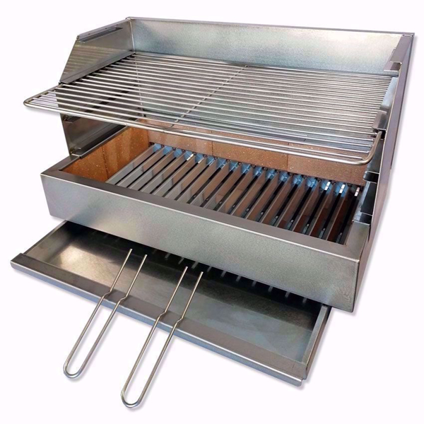 Image sur Barbecue charbon et bois a poser 80cm