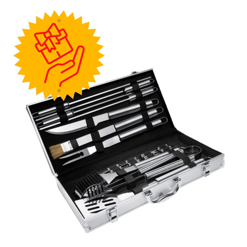 Picture of OFFER Case with set of 18 barbecue utensils