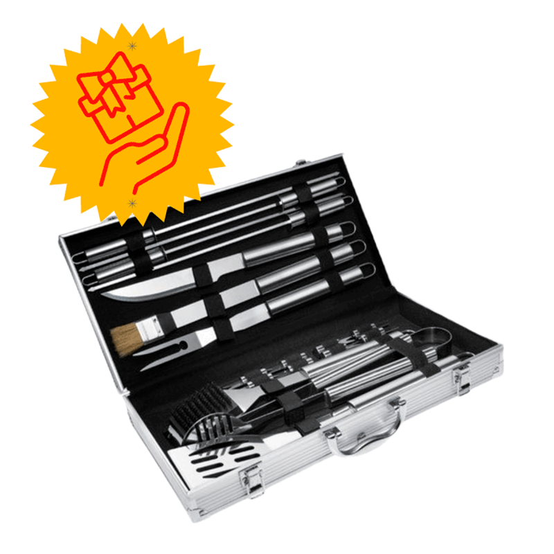 Foto de OFERTA Maletín con juego de 18 utensilios para barbacoa