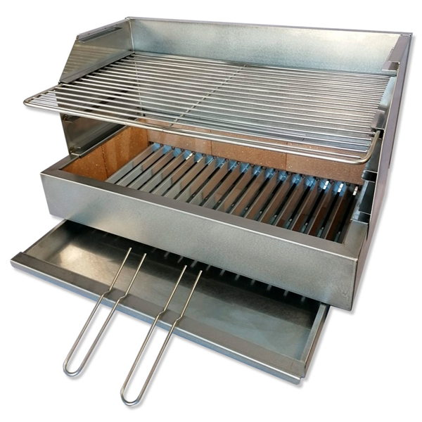 Image sur Barbecue en Inox à Poser 60cm 2x grilles