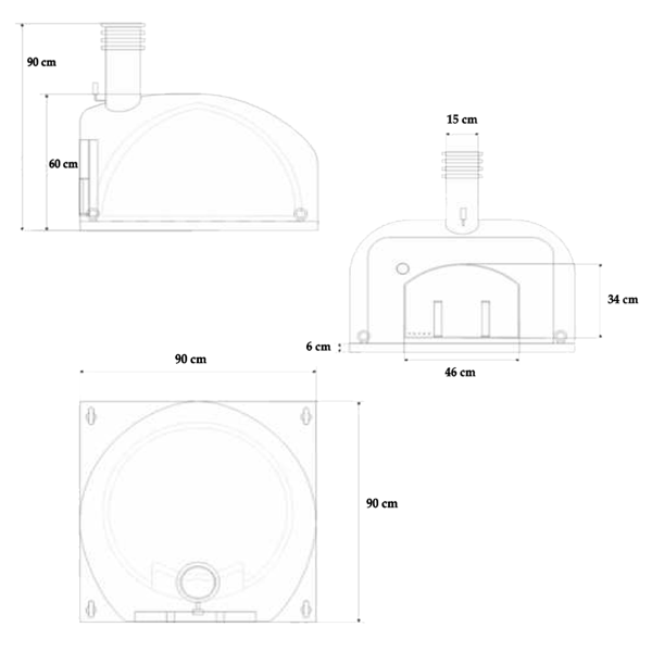 Bild von GIUSTO Holzbackofen für Pizza