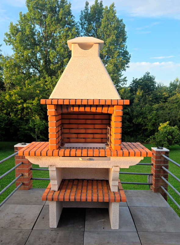 Image sur Barbecue en Pierre CS112 BrasaOvens – Barbecue Fixe Extérieur Bois & Charbon 60x40 cm