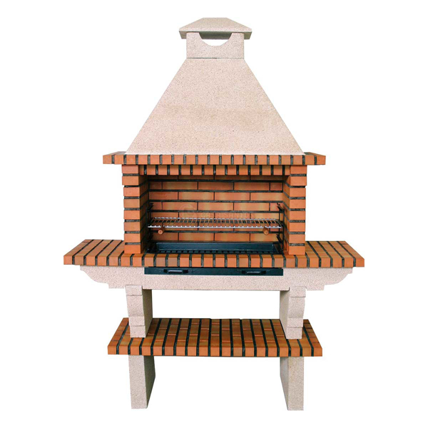 Bild von Ziegelgrill CS115 mit Schornstein – Grillfläche 80 cm