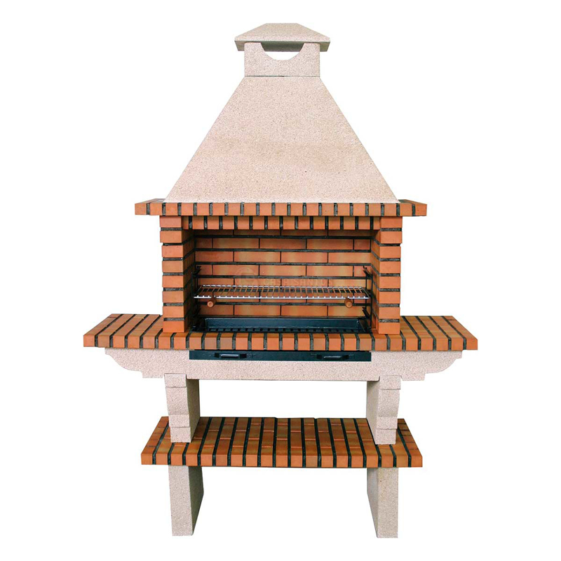 Bild von Ziegelgrill CS115 mit Schornstein – Grillfläche 80 cm