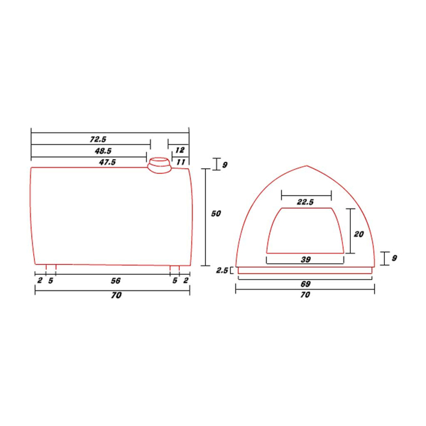 Picture of Forno a Lenha Portátil 2 Pizzas 70×70 – Pizza Party