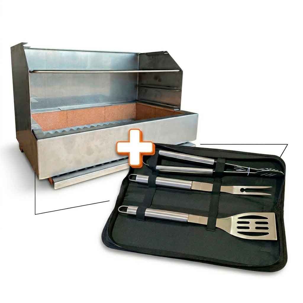 GRATIS BRASAOVENS 3-teiliges Edelstahl Grillbesteck-Set